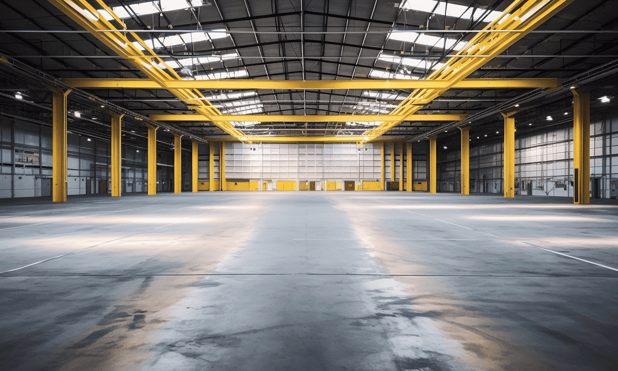 "Stunning warehouse interior design showcasing the aesthetic appeal of steel in industrial architecture"