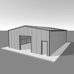 Steel building kit for a 30x40-7 large, durable construction project.
