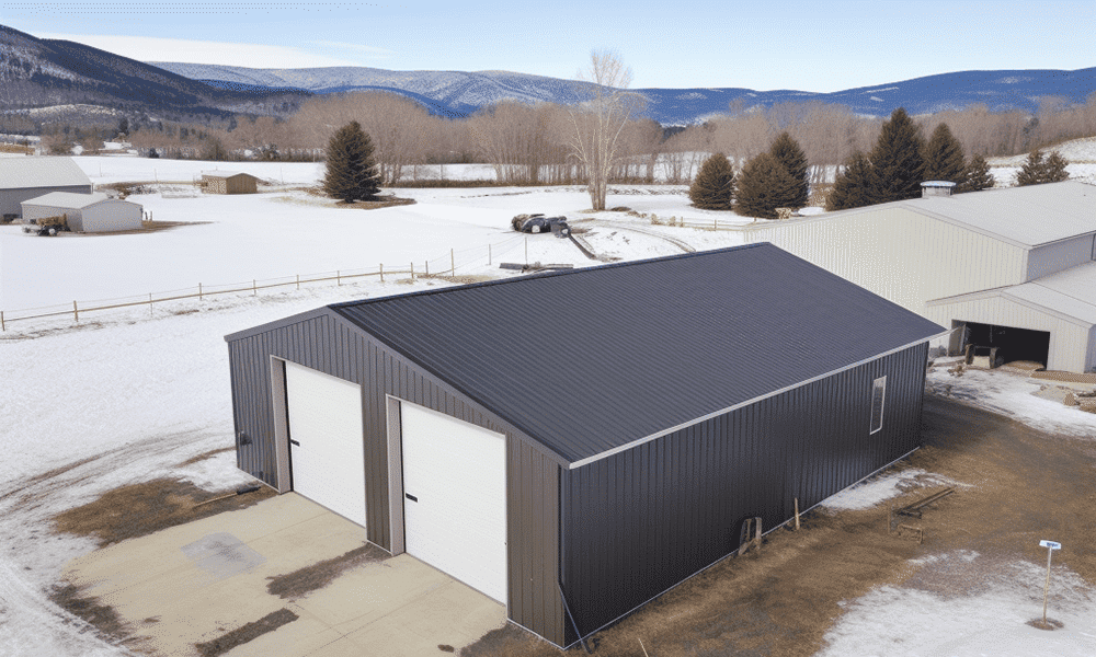 "Robust steel farm storage solution showcasing its sturdiness and capacity for agricultural use"