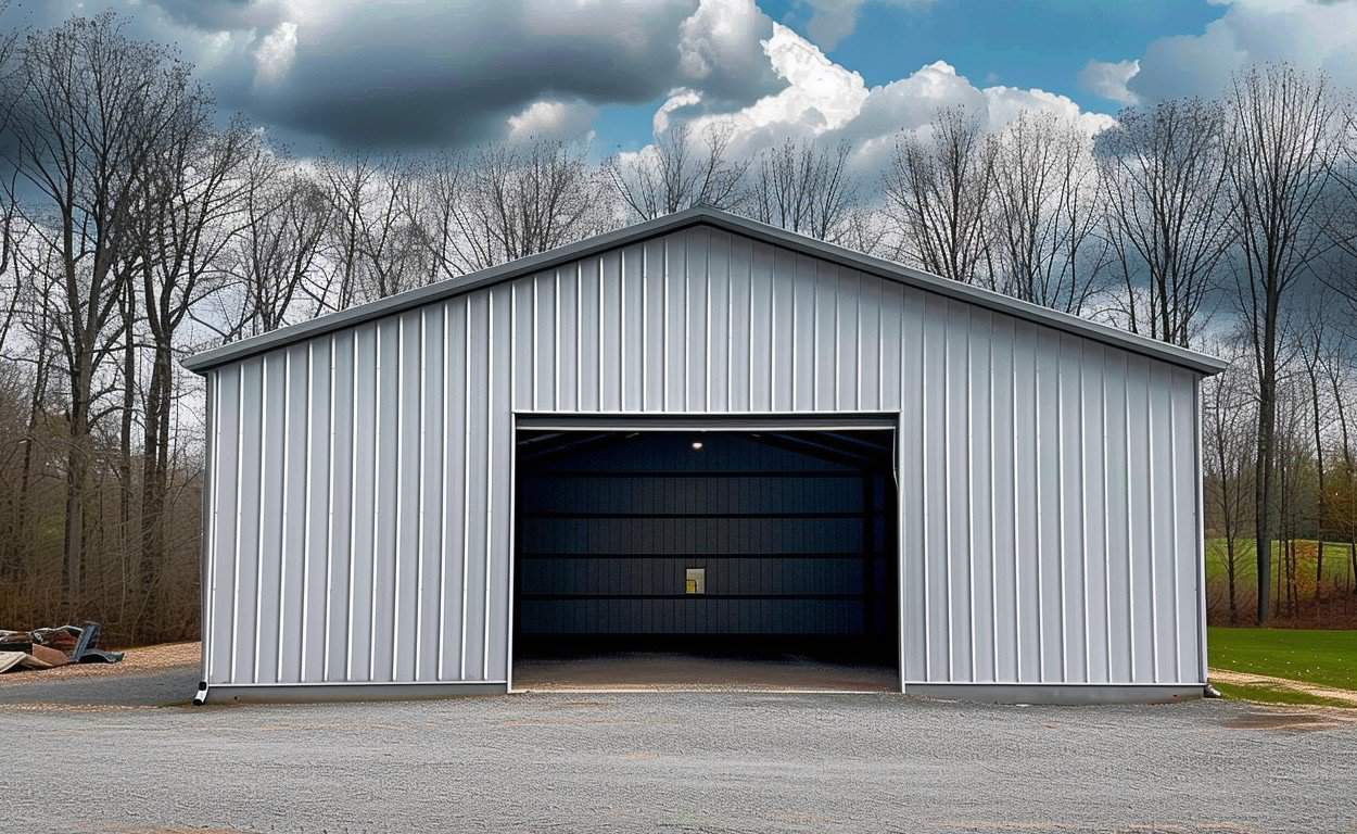 "Price list of Oxford metal buildings displayed in a store in Oxford, Ohio"