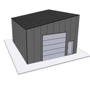 "Complete Steel Building Kit with 20x24 dimensions for convenient construction"