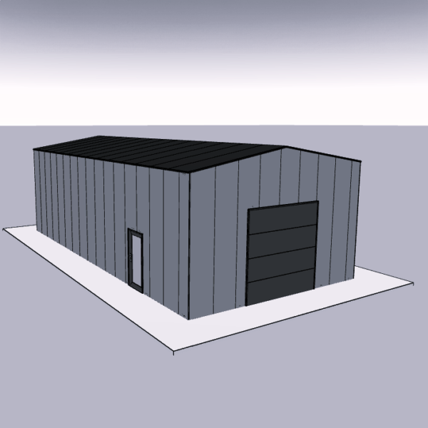 Durable 20x40 steel building kit ideal for construction projects