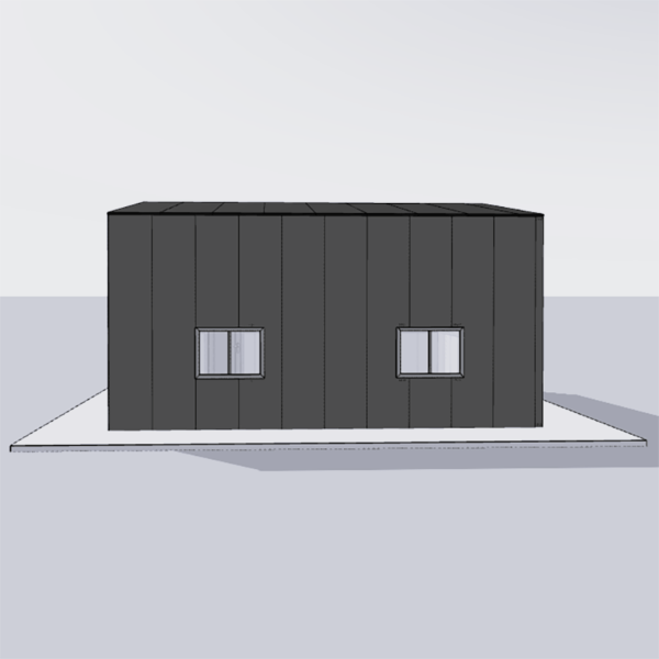 24x24 Steel Building Kit with three components included