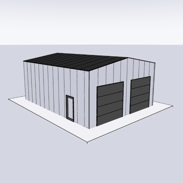 Durable 24x30 steel building kit for easy construction of large storage spaces.