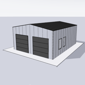 Complete 24x30 steel building kit for DIY construction project