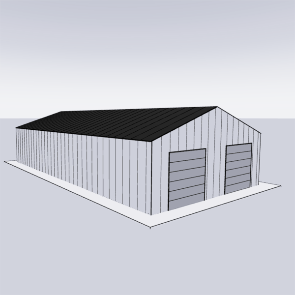 "Durable 40x80 steel building kit containing 5 separate components"