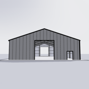 "50x80 steel building kit with 4 individual units ready for assembly"