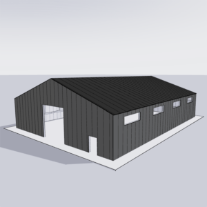 Steel Building Kit for a 60x80 structure featuring four units.