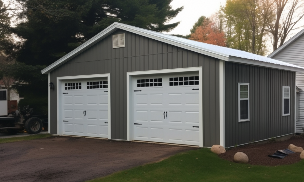 Expansive steel garage in British Columbia