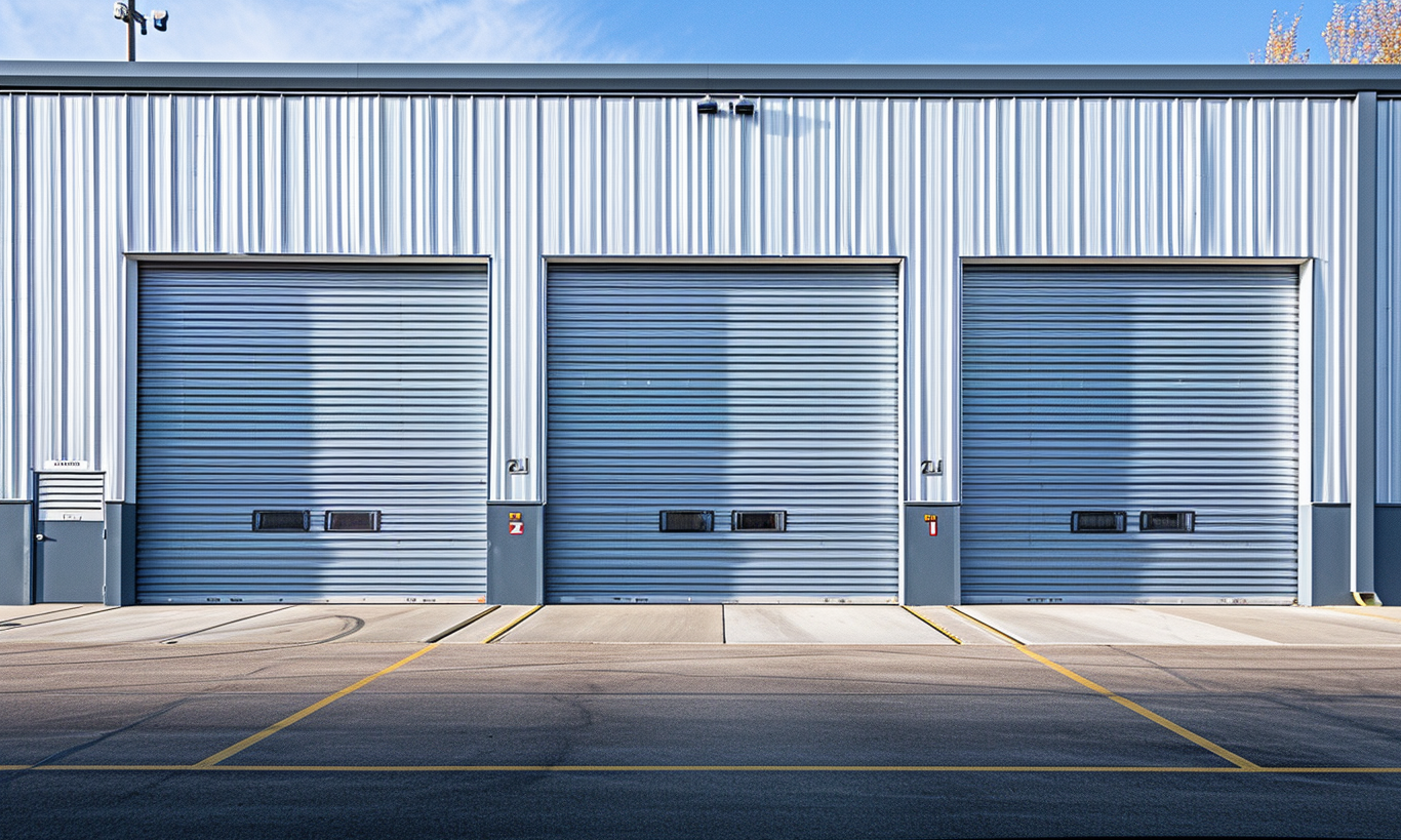 Exterior sliding doors on a storage building in British Columbia, showcasing modern design and functionality.