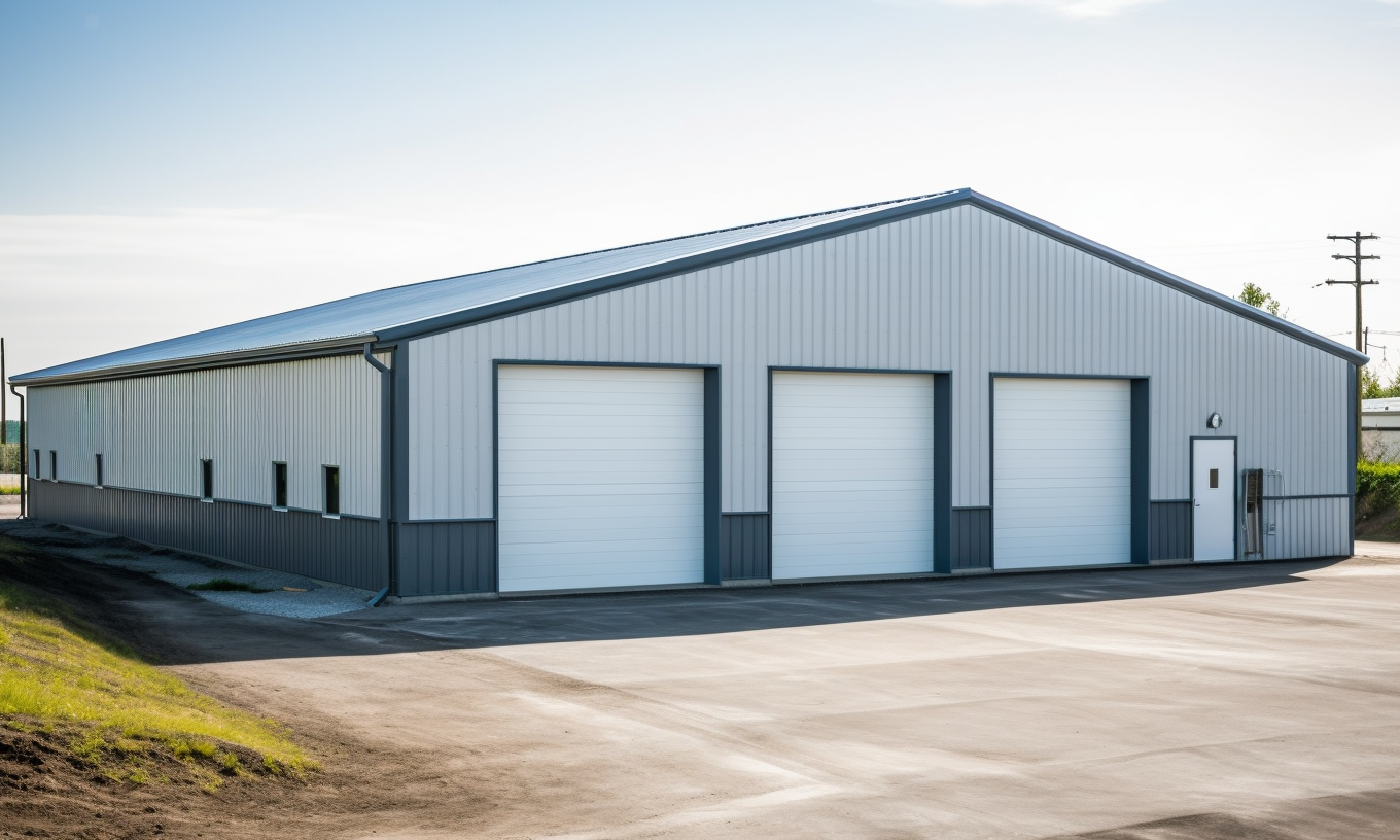 Insulated steel building in Ontario featuring a durable steel frame construction.