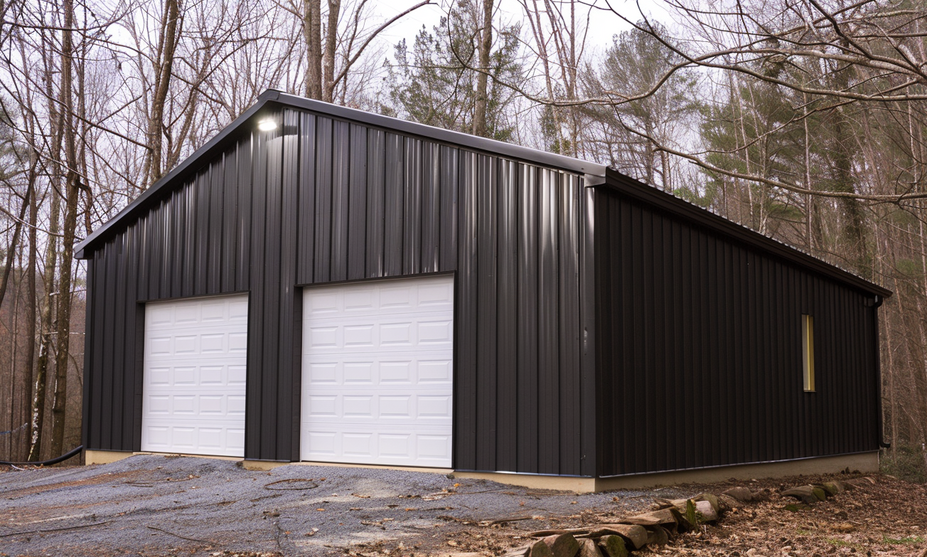 Modular home featuring a durable steel frame terrance with contemporary design.