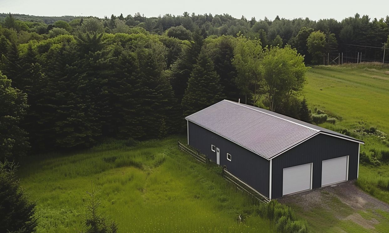 "Sturdy steel garage in British Columbia showcasing engineering excellence"